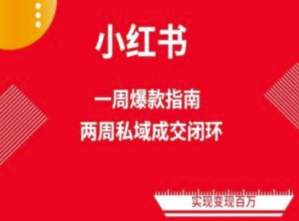 小红书流量秘籍：两周速成爆款笔记，解锁免费流量池